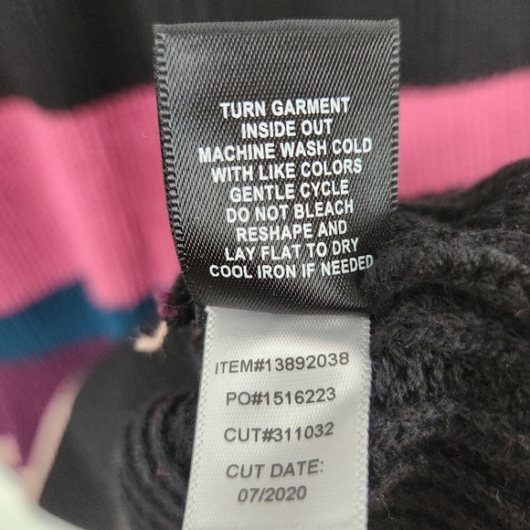 NWT TORRID Multi Stripe Women's Size 0 (12/L) Long Sleeve Knit Sweater Dress - Picture 11 of 13